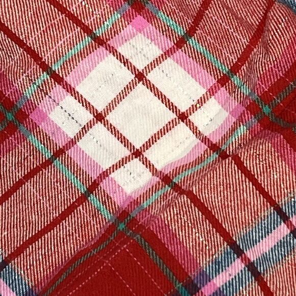 Colsie Women Holiday Red Plaid Woven Wide Leg Drawstring Pajama Comfy Pants NEW! - Picture 3 of 8